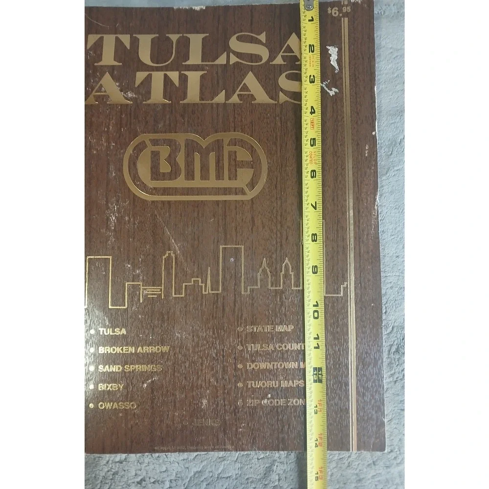 Vintage 1982 Tulsa Atlas BMA Business Maps‎ of America Oklahoma Spiral Bound
